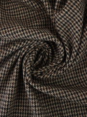 Load image into Gallery viewer, Black/Tan/Brown Houndstooth Wool Coating
