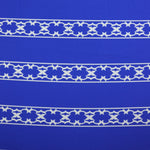 Load image into Gallery viewer, Lattice Stripe on Royal Nylon Spandex Tricot | Designer Deadstock
