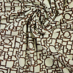 Load image into Gallery viewer, Geo on Ivory Nylon Spandex Tricot | Designer Deadstock
