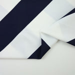 Load image into Gallery viewer, Navy/White Diagonal Stripe Nylon Spandex Tricot | Designer Deadstock
