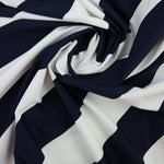 Load image into Gallery viewer, Navy/White Diagonal Stripe Nylon Spandex Tricot | Designer Deadstock
