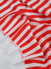 Load image into Gallery viewer, Red &amp; White 1/2&quot; Stripes Nylon Spandex Tricot | Designer Deadstock
