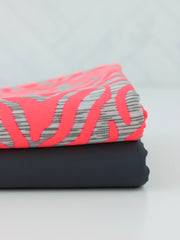 Load image into Gallery viewer, Neon Zebra &amp; Slate Matte Swim Bundle | 1/2YD Each