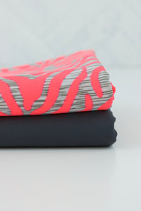 Neon Zebra & Slate Matte Swim Bundle | 1/2YD Each