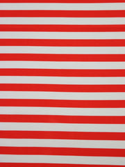 Load image into Gallery viewer, Red &amp; White 1/2&quot; Stripes Nylon Spandex Tricot | Designer Deadstock
