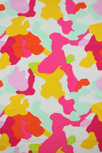 Pink/Yellow/Orange/Mint/Lilac Abstract Camo Nylon Spandex Tricot | Designer Deadstock