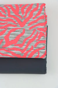 Neon Zebra & Slate Matte Swim Bundle | 1/2YD Each