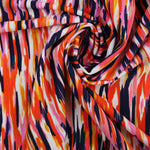 Load image into Gallery viewer, Navy/Pink/Orange Painted Lines Nylon Spandex Tricot | Designer Deadstock
