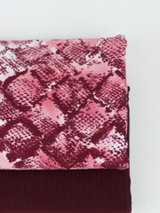 Load image into Gallery viewer, Python &amp; Burgundy Ribbed Swim Bundle | 1/2YD Each