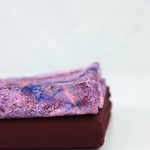 Load image into Gallery viewer, Marble Valley &amp; Burgundy Matte Swim Bundle | 1/2YD Each
