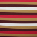 Load image into Gallery viewer, Maroon/Camel/Dark Red/White Horizontal Stripe Nylon Spandex Tricot | Designer Deadstock

