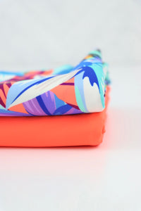 Floral Spritz & Neon Orange Matte Swim Bundle | 1/2YD Each