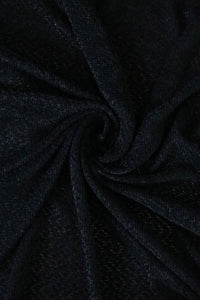 1YD PRECUT; Noir Hanfleur Chenille Sweater Knit