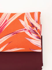 Load image into Gallery viewer, Palm Breeze &amp; Burgundy Swim Bundle | 1/2YD Each
