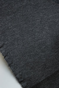 4YD 1IN REMNANT; Heathered Charcoal Viscose Nylon Ponte