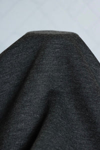 4YD 1IN REMNANT; Heathered Charcoal Viscose Nylon Ponte