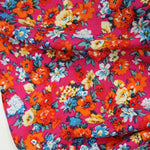 Load image into Gallery viewer, Flower Buds on Hot Pink Rayon Challis
