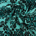 Load image into Gallery viewer, Tinsley on Aqua Rayon Challis
