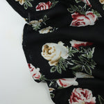 Load image into Gallery viewer, Beige &amp; Burgundy Roses Rayon Challis
