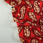 Load image into Gallery viewer, Red Paisley Rayon Challis
