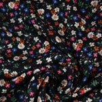 Load image into Gallery viewer, Wild Ditsy Floral on Black Rayon Challis
