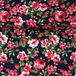 Load image into Gallery viewer, Amy Floral On Navy Rayon Challis
