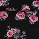 Load image into Gallery viewer, Lyla Floral on Black Rayon Challis
