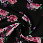 Load image into Gallery viewer, Lyla Floral on Black Rayon Challis
