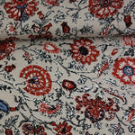 Load image into Gallery viewer, Antiqued Floral on Stone Rayon Challis
