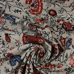 Load image into Gallery viewer, Antiqued Floral on Stone Rayon Challis
