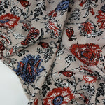 Load image into Gallery viewer, Antiqued Floral on Stone Rayon Challis
