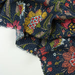 Load image into Gallery viewer, Speckled Floral on Navy Viscose Lawn | Designer Deadstock
