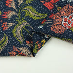 Load image into Gallery viewer, Speckled Floral on Navy Viscose Lawn | Designer Deadstock
