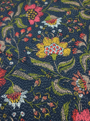 Load image into Gallery viewer, Speckled Floral on Navy Viscose Lawn | Designer Deadstock