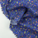 Load image into Gallery viewer, Ditsy Floral on Royal Viscose Lawn | Designer Deadstock
