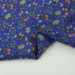 Load image into Gallery viewer, Ditsy Floral on Royal Viscose Lawn | Designer Deadstock
