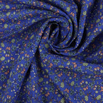 Load image into Gallery viewer, Ditsy Floral on Royal Viscose Lawn | Designer Deadstock
