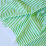 Load image into Gallery viewer, Spring Green &amp; White Horizontal 1/8&quot; Stripe Nylon Spandex Tricot | Designer Deadstock
