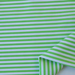 Load image into Gallery viewer, Spring Green &amp; White Horizontal 1/8&quot; Stripe Nylon Spandex Tricot | Designer Deadstock
