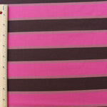 Load image into Gallery viewer, Lipstick/Brown/Kelp Stripe 100% Cotton Jersey
