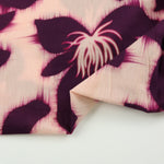 Load image into Gallery viewer, Plum &amp; Magenta Shibori Flowers Cotton Lawn | Designer Deadstock
