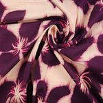 Load image into Gallery viewer, Plum &amp; Magenta Shibori Flowers Cotton Lawn | Designer Deadstock
