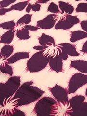 Load image into Gallery viewer, Plum &amp; Magenta Shibori Flowers Cotton Lawn | Designer Deadstock
