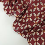 Load image into Gallery viewer, Shibori Starflowers on Russet Cotton Lawn | Designer Deadstock
