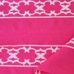 Load image into Gallery viewer, Lattice Stripe on Fuchsia Nylon Spandex Tricot | Designer Deadstock
