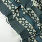 Load image into Gallery viewer, Indigo Batik Single Border Scrolls Cotton Sateen | Designer Deadstock
