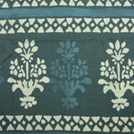 Load image into Gallery viewer, Indigo Batik Single Border Scrolls Cotton Sateen | Designer Deadstock
