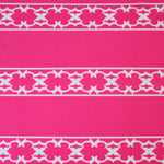 Load image into Gallery viewer, Lattice Stripe on Fuchsia Nylon Spandex Tricot | Designer Deadstock
