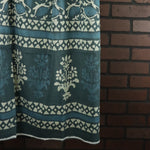 Load image into Gallery viewer, Indigo Batik Single Border Scrolls Cotton Sateen | Designer Deadstock
