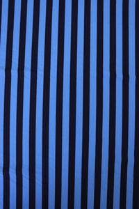 Flawed Periwinkle & Navy Vertical 1/2" Stripe Nylon Spandex Tricot | Designer Deadstock